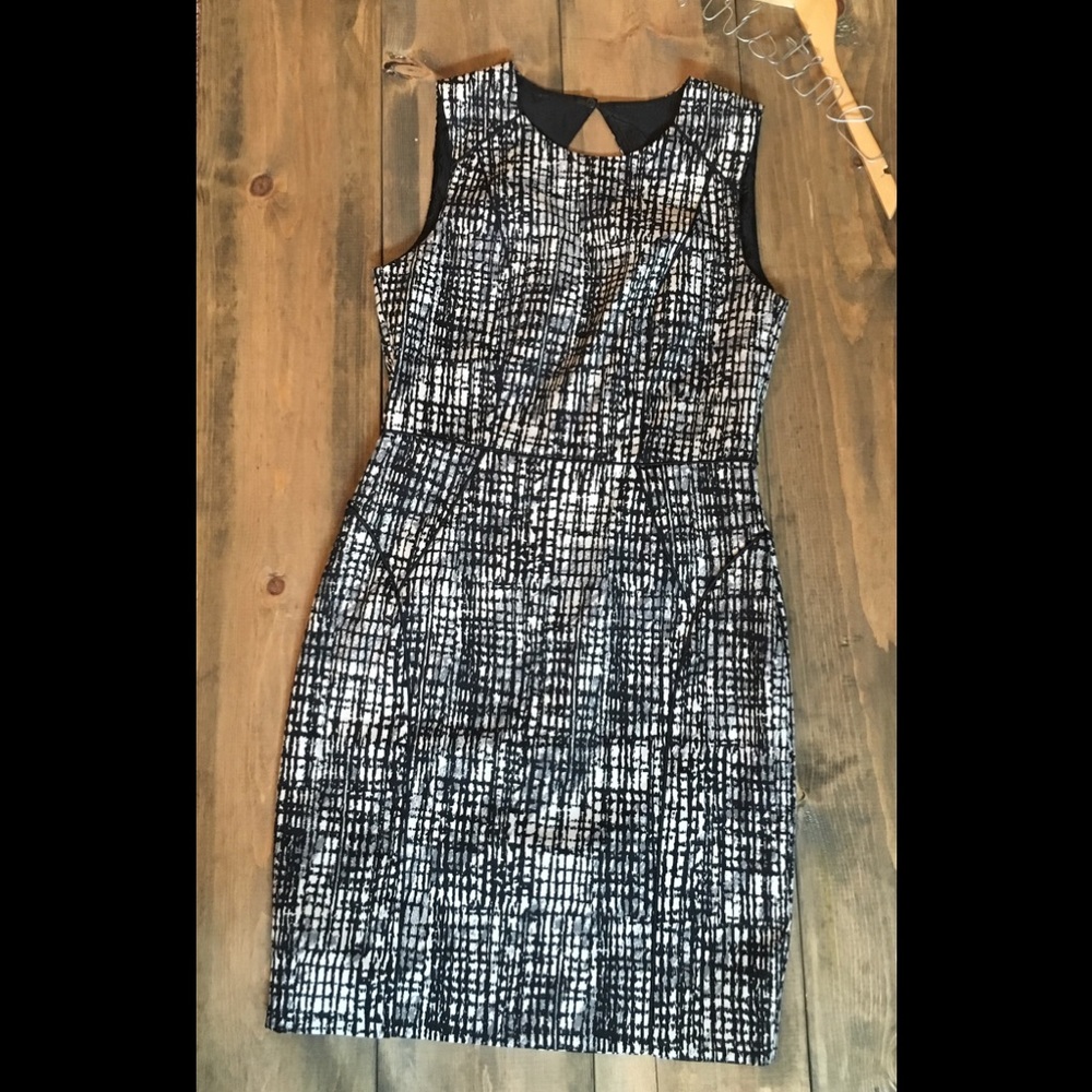 H&M black and white dress